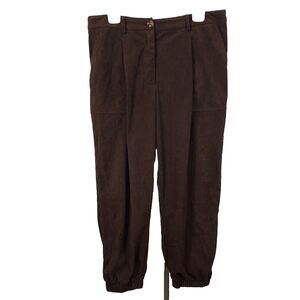 Halara Pants Brown Corduroy Joggers Womens Size XL High Rise Comfy Casual